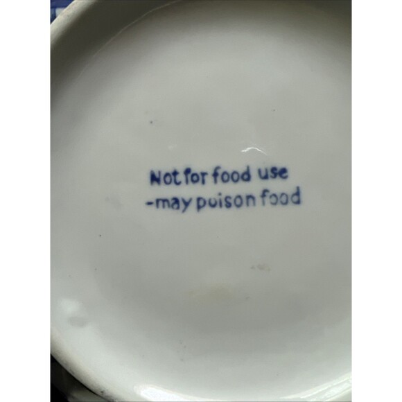 VTG Blue & White Bowl Delft Style Asian Inspired Open Woven Bowl Home Decor Gift - Picture 3 of 6